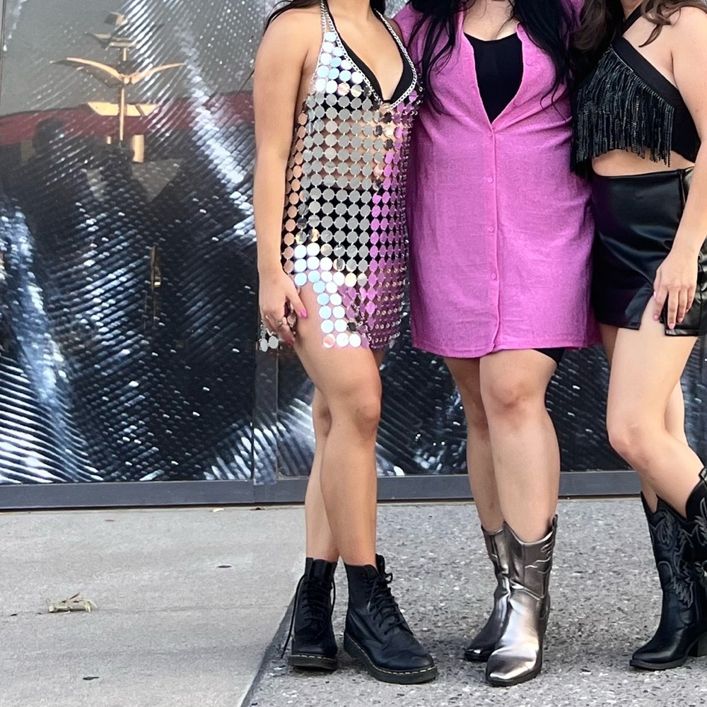 12th Tribe Silver Sequin Dress